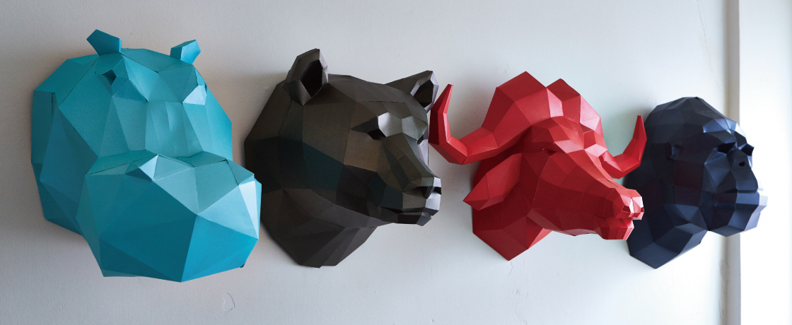 日本初登場!まるで彫刻のような ビッグサイズのポリゴンアニマルペーパークラフト 『OBJECTS PAPERCRAFT』